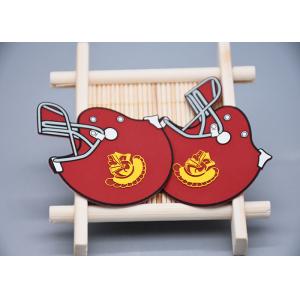 Soft Ultrasonic Cut Silicone Rubber Patch With Flat Printing Logo