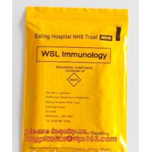 Biodegradable Biohazard Specimen Bag, Biohazard Specimen Transport Bag, Medical