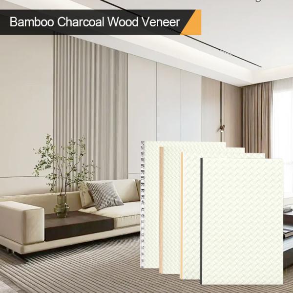 New Design Bamboo Charcoal Wood Veneer Waterproof And Fire-retardant Board For