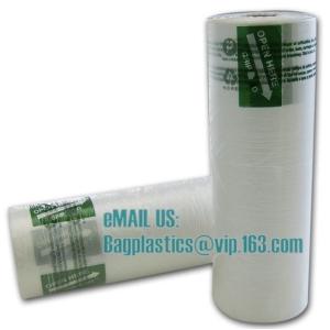 BIODEGRADABLE COMPOSTABLE CORN STARCH Poly dry cleaning garment bags on roll
