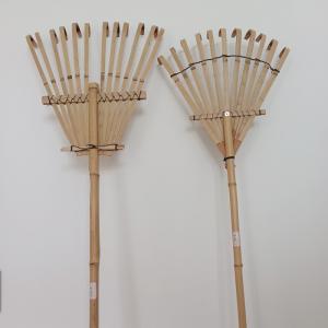11 Tine 145cm Bamboo Rake Handmade Rustless Garden Rakes Harrow