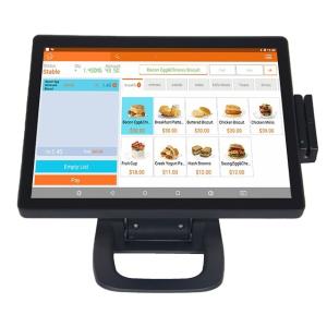 15 inch Aluminum Alloy POS with 9.7 inch Second Display and 64G/128G/256G SSD