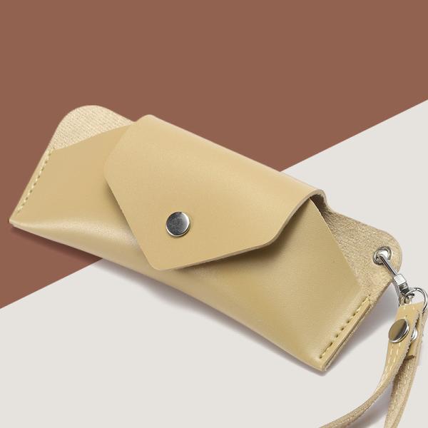 Simple Design Pu Leather Glasses Case Holder Organizer Travel Glasses Pouch