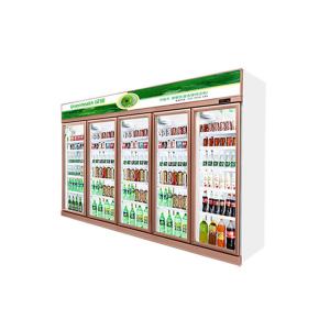 Eco Friendly Commercial Vertical Glass Display Coolers For Beverage