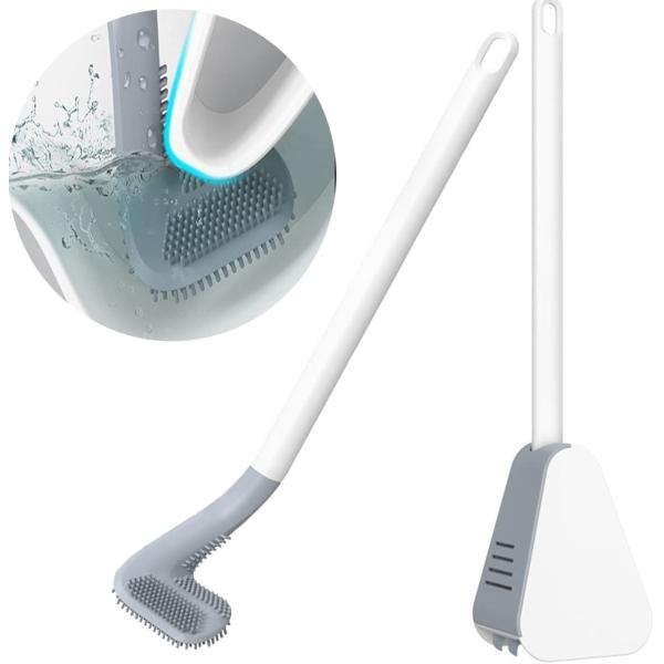 Buy PP Filament Golf Toilet Brush Silicone Long Handled White at wholesale prices