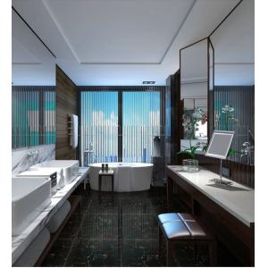 Chic Black and Gold Marble Bathroom Floor Ceramic Tiles for Floor Wall Skirting