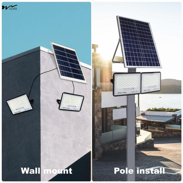 Solar Safety Street Light 100W LED Floodlight with Remote Control and IP67 Waterproof