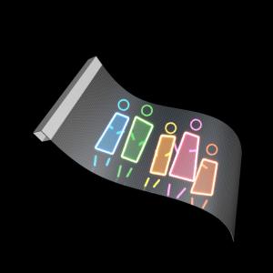 DC5V Voltage P10 LED Transparent Film Screen for Indoor Glass Shopping Mall