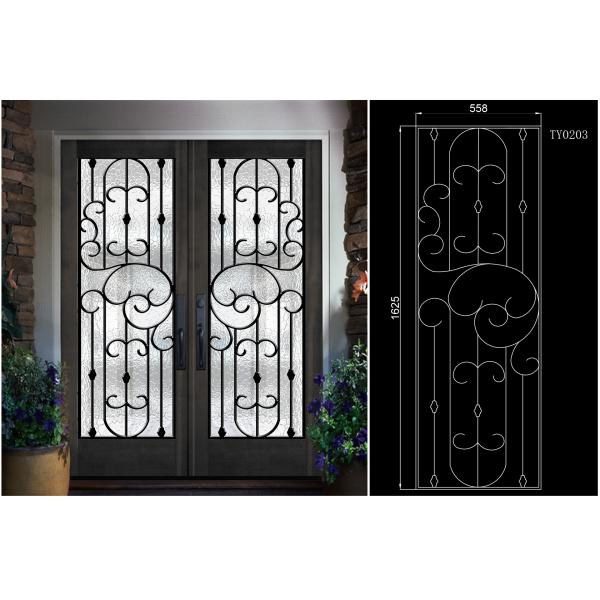 Front Door Level Sound Insulation Inlaid Door Glass For Building Quality Products