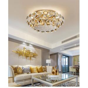Modern LED Crystal Chandelier Luxury Gold Lustres round chandelier crystal