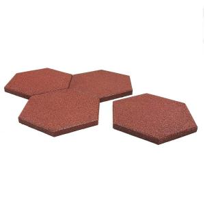 Wear-Resistant Hexagon Rubber Bricks Rubber Tiles Outdoor Interlocking Rubber