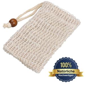 Natural Cotton Mesh Soap Baths Drawstring Bag