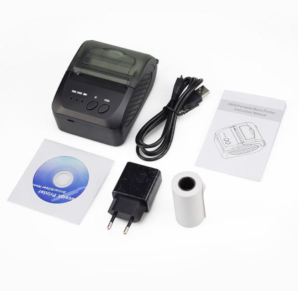 Portable 58mm POS Receipt Printer Machine 90mm/sec 512 Dots/Line