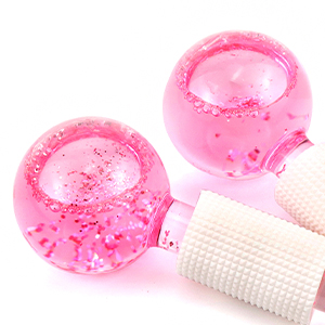 OEM Premium Custom Private Label Frozen Cryo Cooling Massager Pink Ice Globes for Face