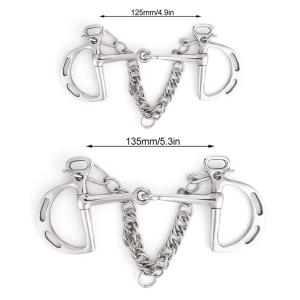 Jointed Mouth Stainless Steel Horse Bits for Solid Mouth Parts in Harness