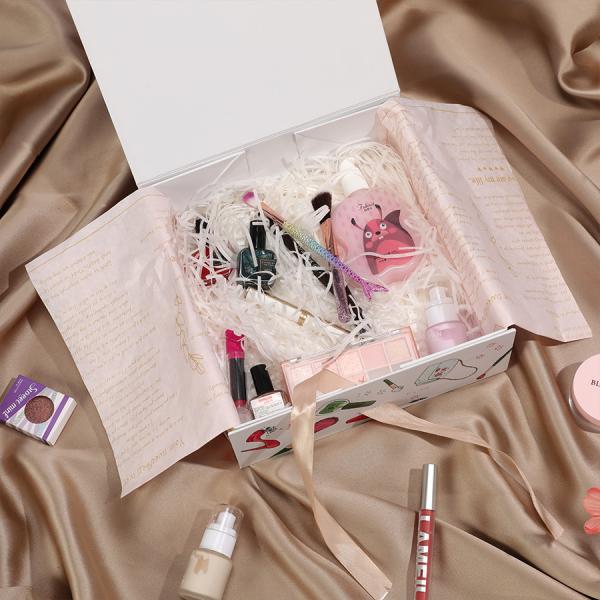 Customized Foldable Book Style Cosmetic Cardboard Packaging Box with Magnetic