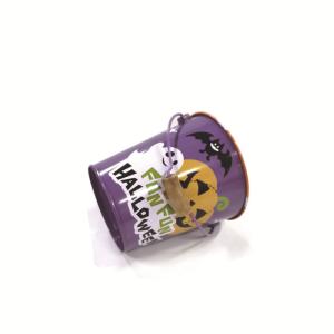 EVA Halloween Printed Tin Boxes Bucket Recyclable With Handle