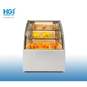 CCC Restaurant Curved Glass Bakery Display Case Refrigerated AC220V 60HZ