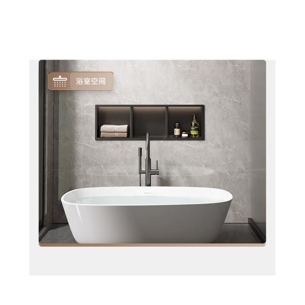 Beautiful Design Matte Black Stainless Steel Shower Niche for Bathroom Tile Insert