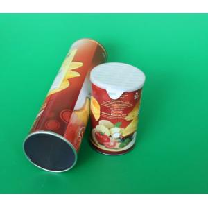 Environmental Dry Fruits / Chips Paper Composite Cans , Aluminium Foil Cover