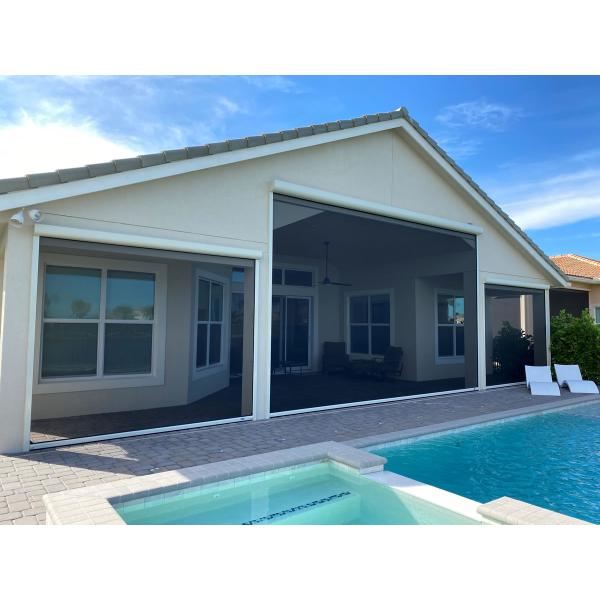 Buy Custom Made Colour Blackout Retractable Window Zip Track Blinds at wholesale prices