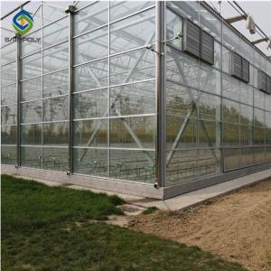 Agricultural 120km/H 10.8m Multi Span Glass Greenhouse