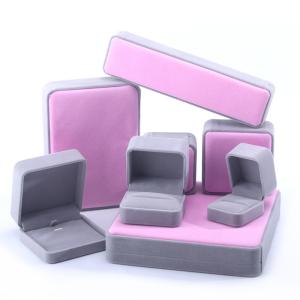Custom Grade Velvet Jewelry Packaging Box for Necklace Stud Earrings Bracelet