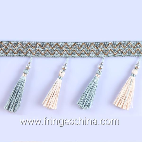 Handmade fashionable chain beads lace tassels fringes for curtain/sofa/pillow decoration