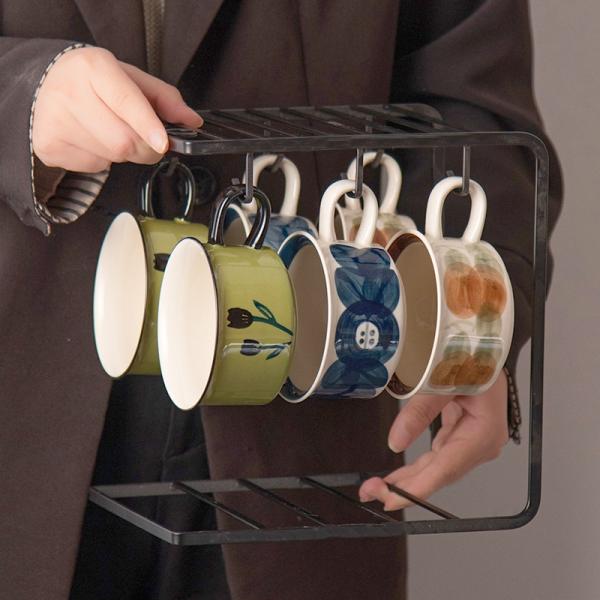 Stocked Ceramic Coffee Cup 250ml Porcelain Flower Cup Set 8.45oz Italian Cappuccino Cups