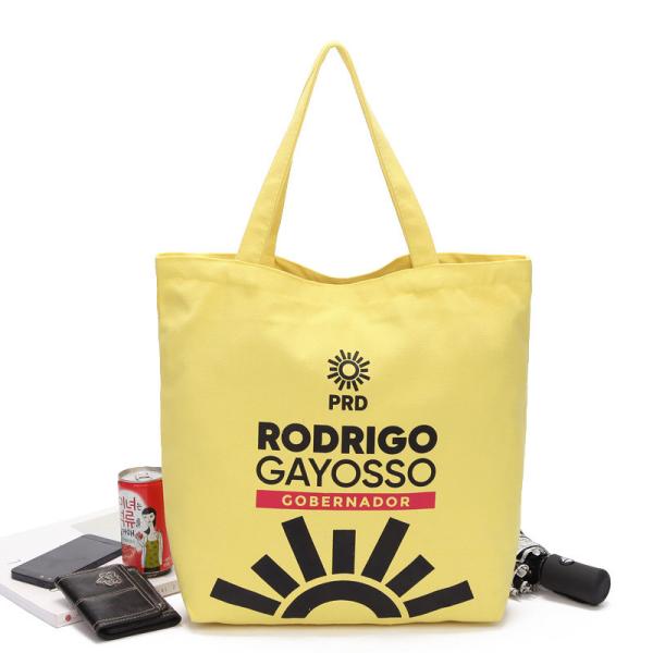 Buy Geometric Yellow 8 OZ 40x11x34.5cm Cotton Recycle Bag at wholesale prices