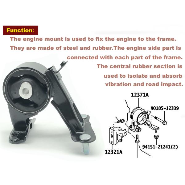12371-28240 Without Head Engine Mounting 12371-0H110 12371-28220 For Toyota Alphard