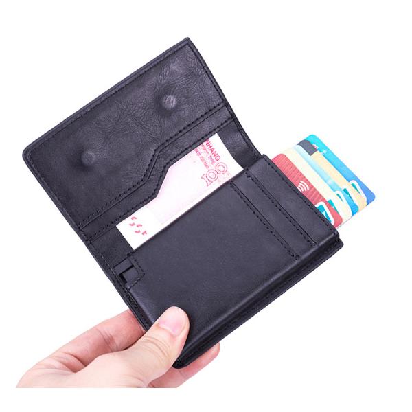 Multi-styles RFID Blocking Credit Cards Holder Wallet Crazy PU Leather Business Card Holders