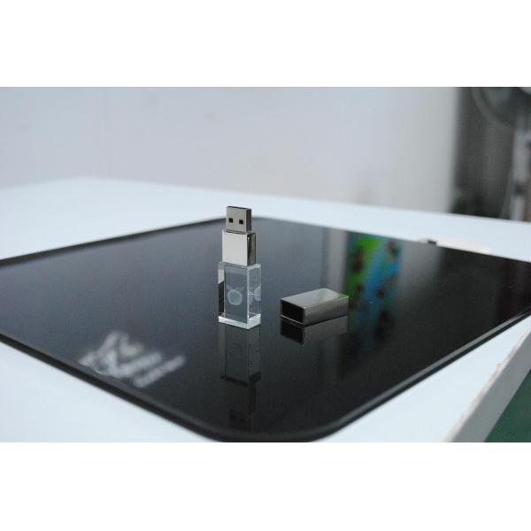 Engrave Logo Crystal USB Stick 64GB 128GB Flash Drives 15MB/S