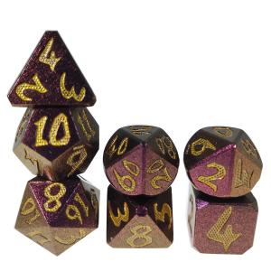 Quality Metal Polyhedral Dice Set Gaming Dice Manual Light Weight Luxury for sale