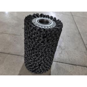 5 Inch OD Multi-Layer Twisted Steel Wire Brush Drum Scarifier for Rust Removal