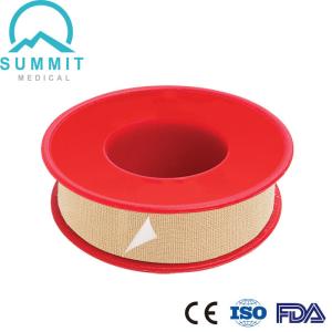 China Cotton Fabric 50mm Micropore Tan Surgical Tape Plastic Spool on sale