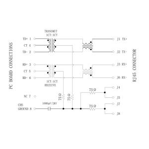 Side Entry RJ45 Modular Jack 6605473-8 | LPJ0011GENL 10/100Mbps