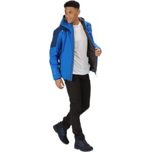 China ‎Oxford Prussian Elastic Lined Waterproof Hooded Walking Coat on sale