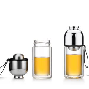 Quality Eco Friendly Glass Magnetic Tea Infuser Cup Strainer Portable 450g for sale