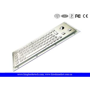 Small Dimension Stainless Steel Industrial Kiosk Keyboard With Optical Trackball