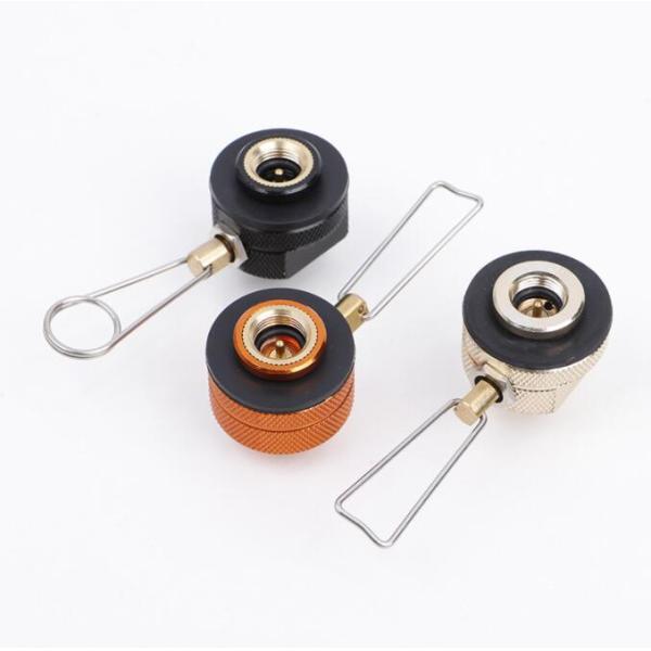 Customized Support OBM Black Orange Camping Stove Burners Propane Tank Refill Adapter