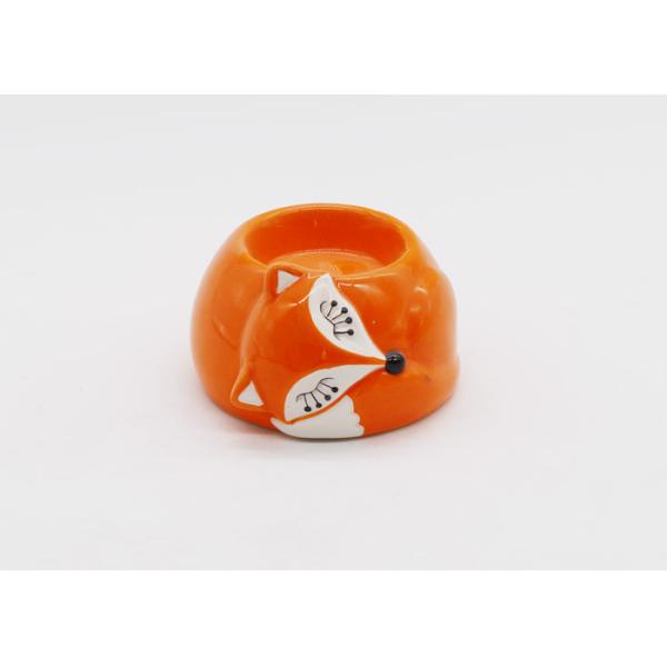Buy Fox Shape Ceramic Candle Holders / Handmade Tea Light Holders Home Decoration at wholesale prices