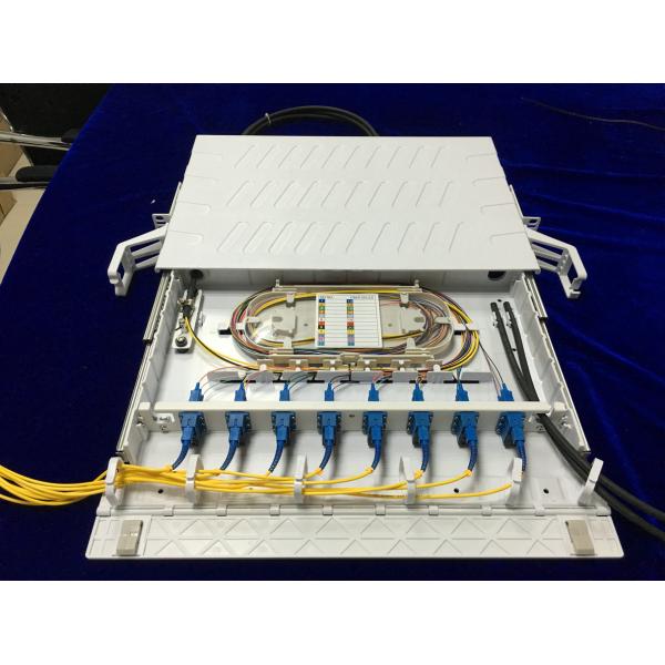 Buy Slidable 19'' Drawer FTTB 24fibers Rack Mount Patch Panel at wholesale prices