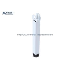China Iron White 30mmx30mm Adjustable Bed Frame Support Legs on sale