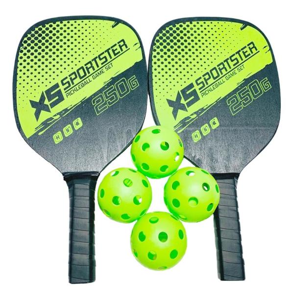Pickleball Paddle Racket Set With Portable Carry Bag Wooden Racquet for For