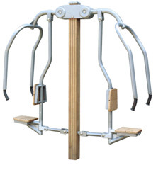 Quality outdoor fitness equipments WPC materials based chest press push trainer for sale