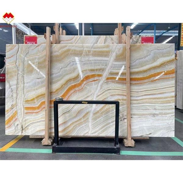 Buy Translucent Rainbow Onyx Stone for Villa Background CNF Polished Red Dragon Onyx Marble at wholesale prices