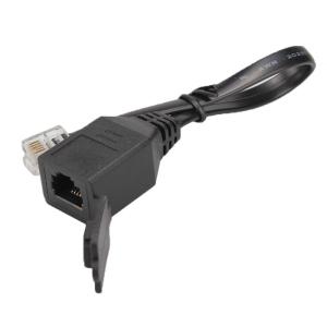 Male To Female RJ11 Telephone Extension Cable With Dust Cover
