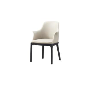FlexiEdge Armrest Side PU Leather Italian Style Dining Chairs