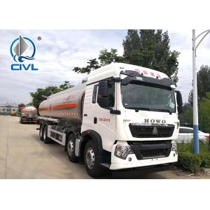 SINOTRUK 38000L Oil Tanker Truck 8*4 , HOWO Fuel Tanker Truck